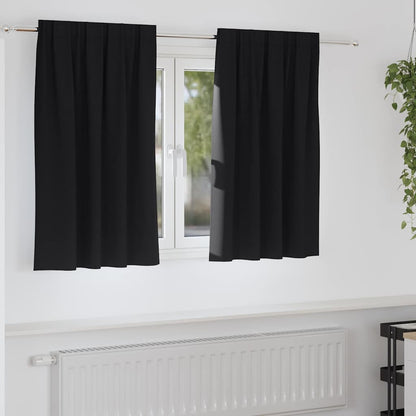 Blackout Curtains with Curtains Black Polyester