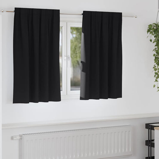 Blackout Curtains with Curtains Black Polyester