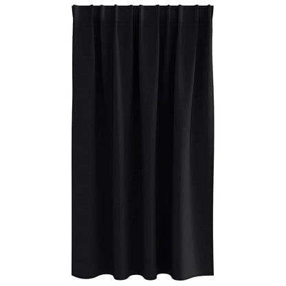 Blackout Curtains with Curtains Black Polyester
