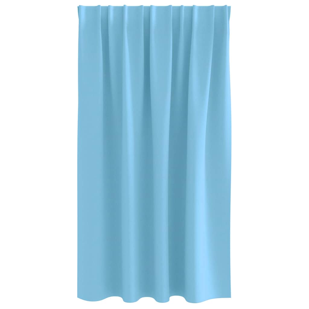 Blackout Curtains with Curtains Light Blue Polyester