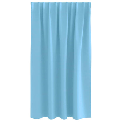 Blackout Curtains with Curtains Light Blue Polyester