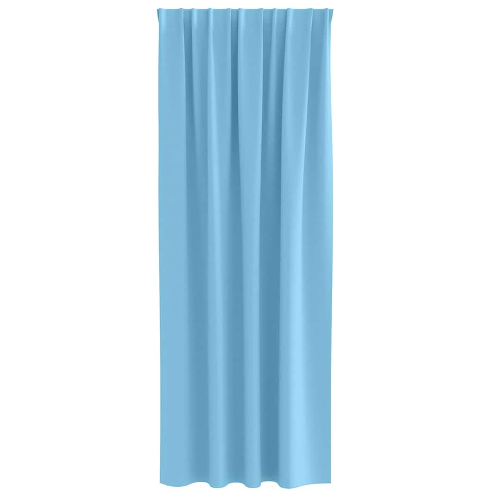 Blackout Curtains with Curtains Light Blue Polyester