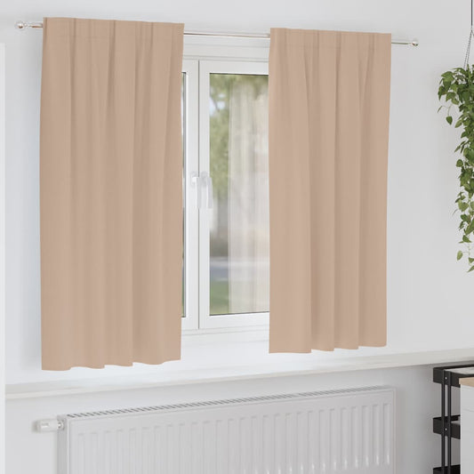 Blackout Curtains with Curtains Taupe Polyester