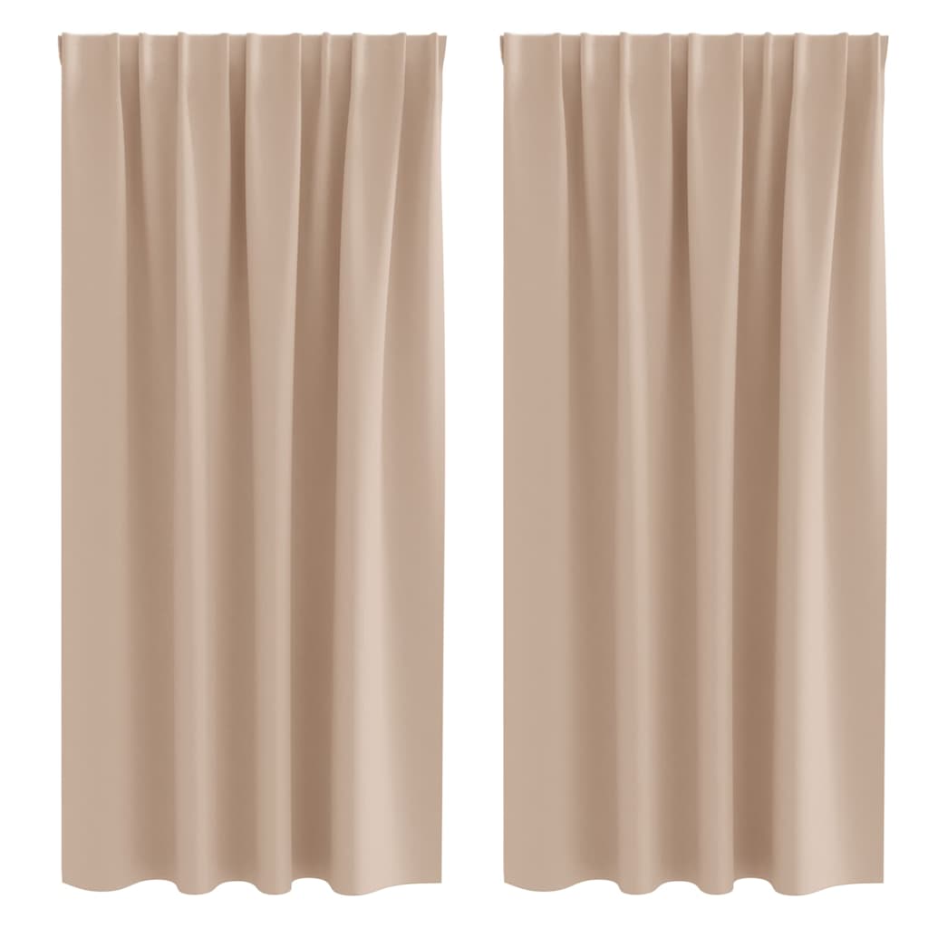 Blackout Curtains with Curtains Taupe Polyester
