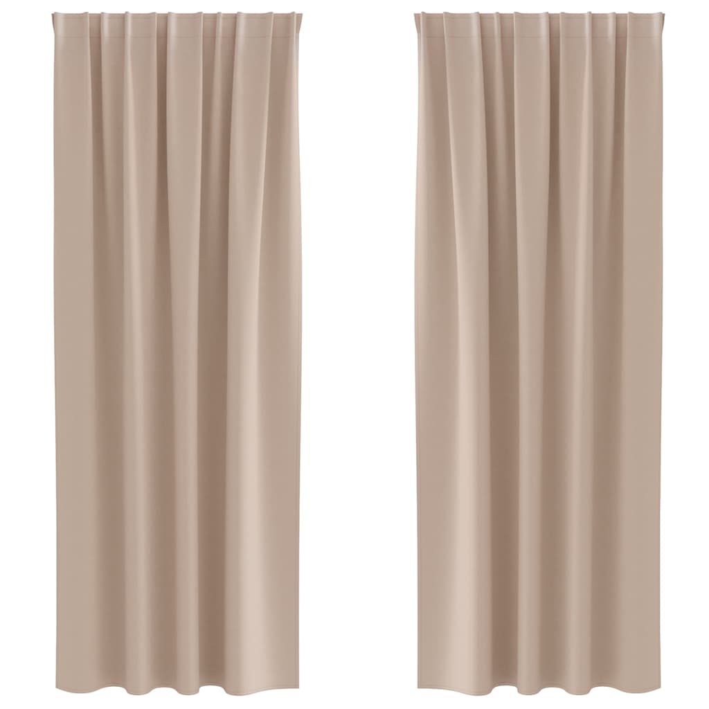 Blackout Curtains with Curtains Taupe Polyester