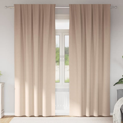 Blackout Curtains with Curtains Taupe Polyester