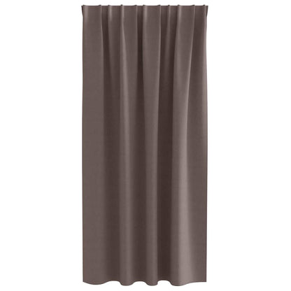 Blackout Curtains with Curtains Dark Brown Polyester