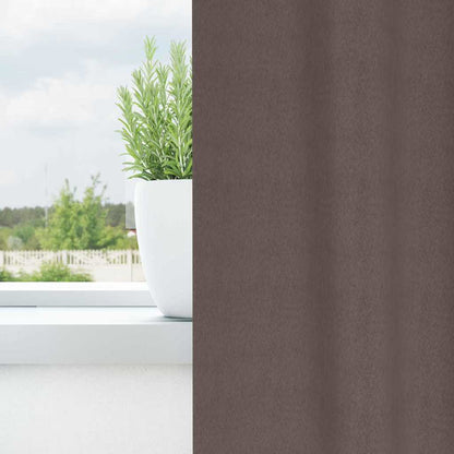 Blackout Curtains with Curtains Dark Brown Polyester