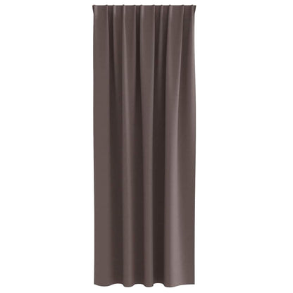 Blackout Curtains with Curtains Dark Brown Polyester