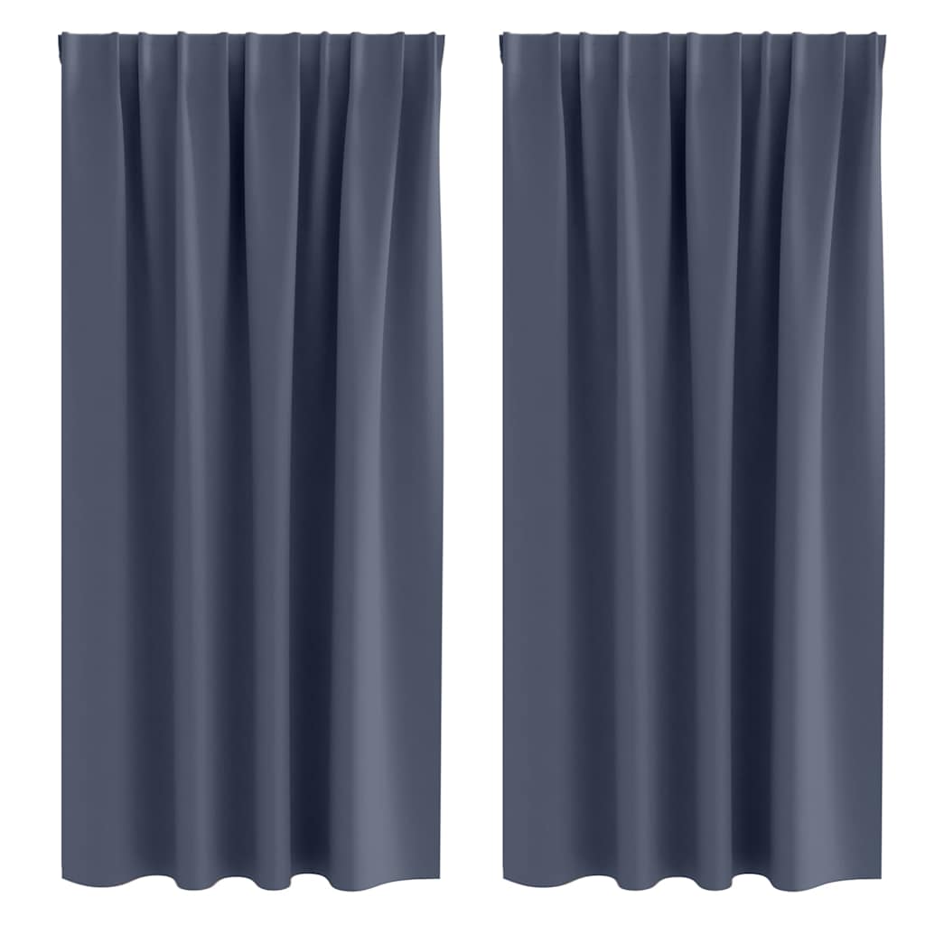 Blackout Curtains with Curtains Anthracite Polyester