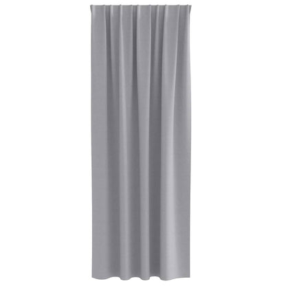 Blackout Curtains with Curtains Light Grey Polyester