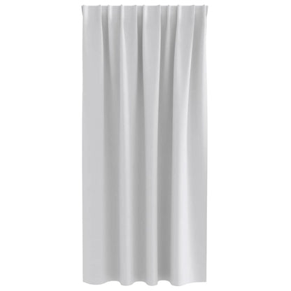 Blackout Curtains with Curtains Light Grey Polyester