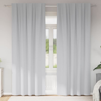 Blackout Curtains with Curtains Pale Grey Polyester