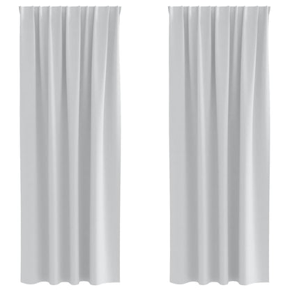 Blackout Curtains with Curtains Pale Grey Polyester