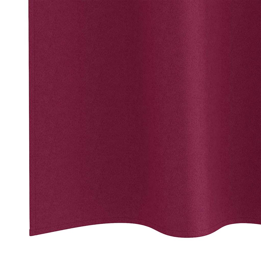 Blackout Curtains with Curtains Wine Red Polyester