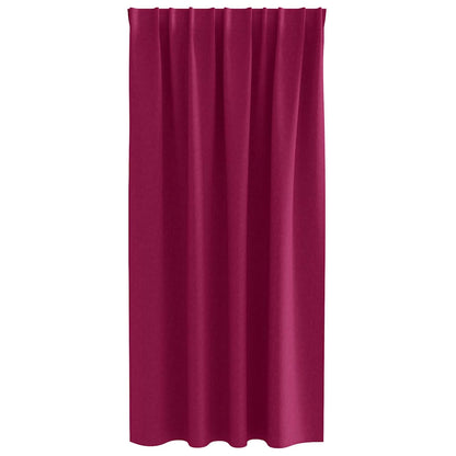 Blackout Curtains with Curtains Wine Red Polyester