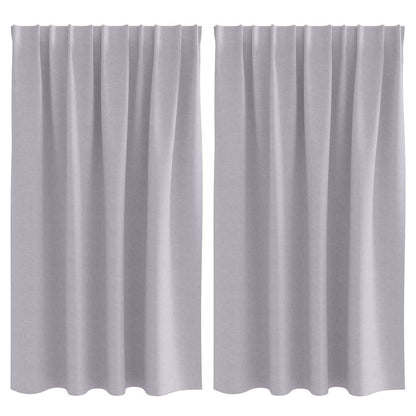 Blackout Curtains with Curtains Metal Grey Polyester