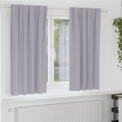 Blackout Curtains with Curtains Metal Grey Polyester