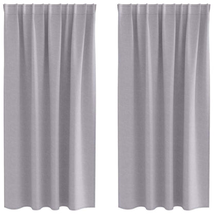 Blackout Curtains with Curtains Metal Grey Polyester
