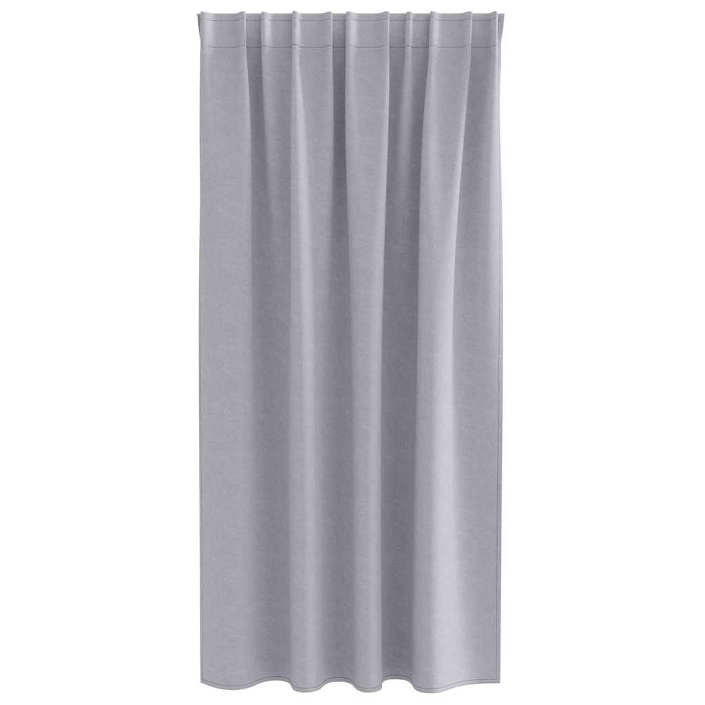 Blackout Curtains with Curtains Metal Grey Polyester