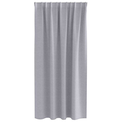 Blackout Curtains with Curtains Metal Grey Polyester