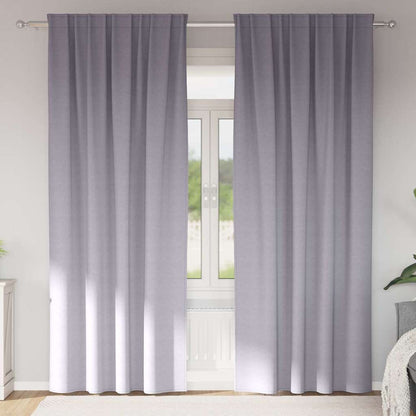 Blackout Curtains with Curtains Metal Grey Polyester