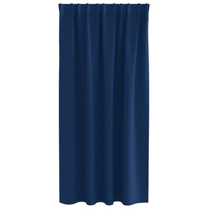 Blackout Curtains with Curtains Dark Blue Polyester