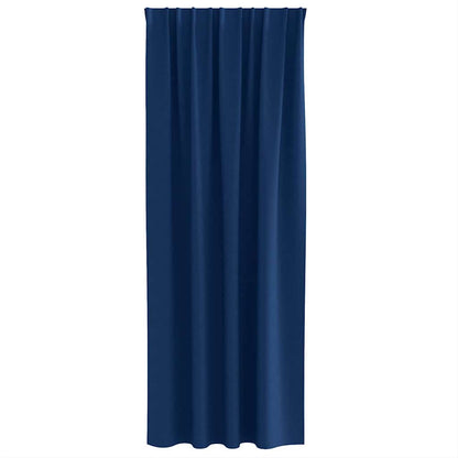 Blackout Curtains with Curtains Dark Blue Polyester