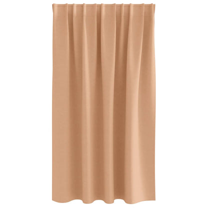 Blackout Curtains with Curtains Light Brown Polyester