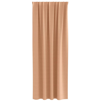 Blackout Curtains with Curtains Light Brown Polyester