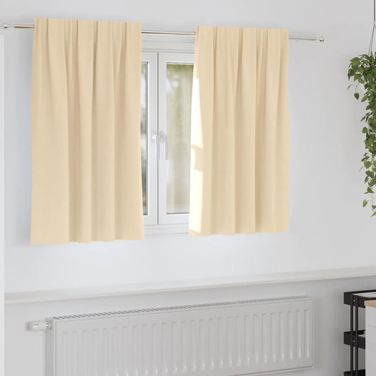 Blackout Curtains with Curtains Cream Polyester