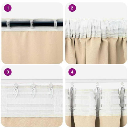 Blackout Curtains with Curtains Cream Polyester