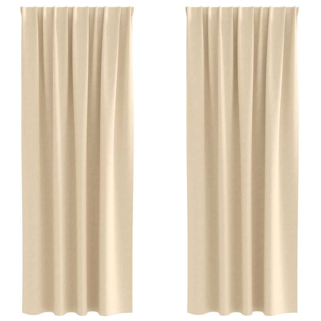 Blackout Curtains with Curtains Cream Polyester