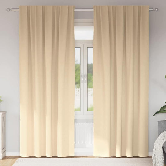 Blackout Curtains with Curtains Cream Polyester