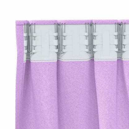 Blackout Curtains with Curtains Purple Polyester