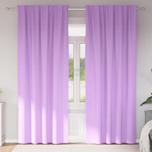 Blackout Curtains with Curtains Purple Polyester