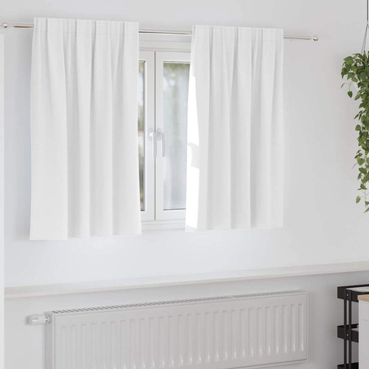 Blackout Curtains with Curtains Bright White Polyester