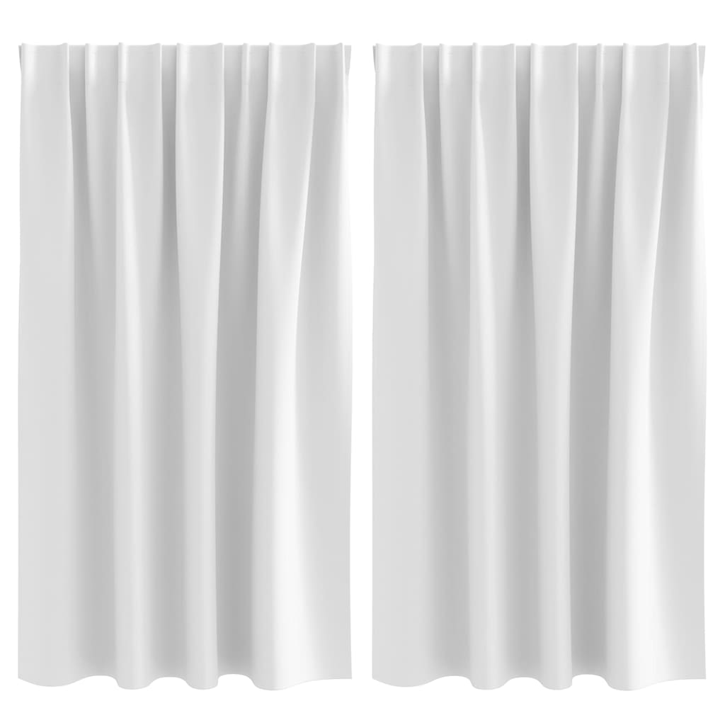 Blackout Curtains with Curtains Bright White Polyester