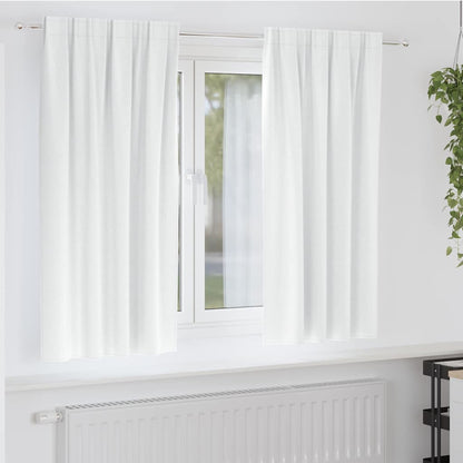 Blackout Curtains with Curtains Bright White Polyester