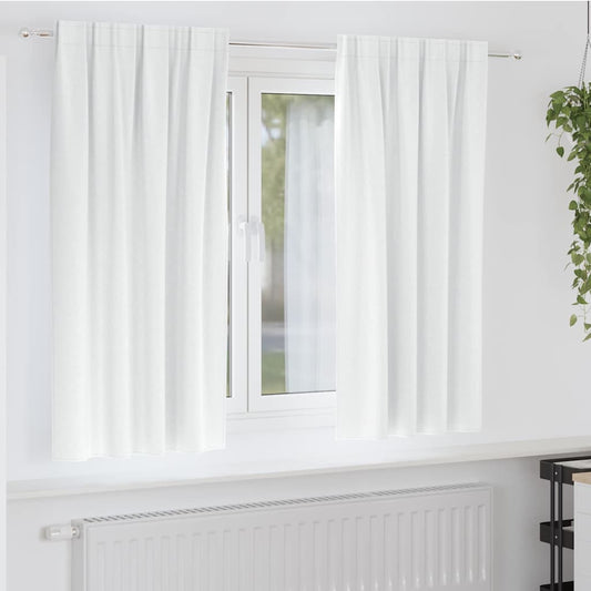 Blackout Curtains with Curtains Bright White Polyester