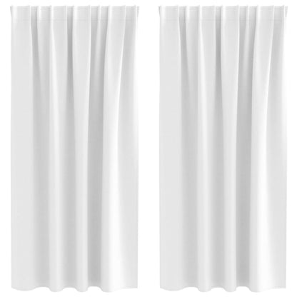 Blackout Curtains with Curtains Bright White Polyester