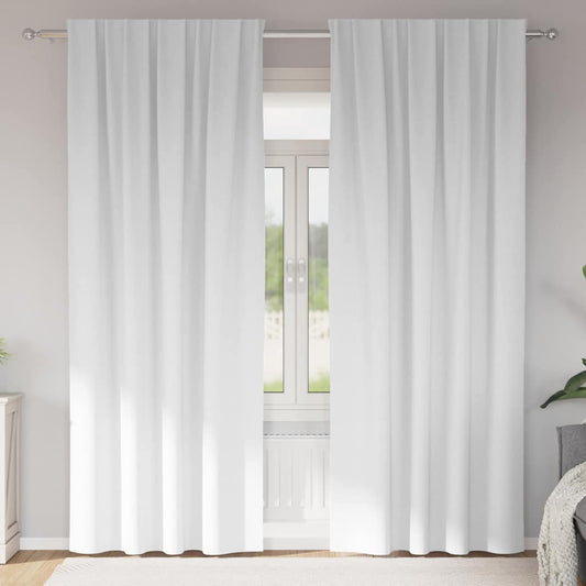 Blackout Curtains with Curtains Pure White Polyester
