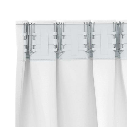 Blackout Curtains with Curtains Bright White Polyester