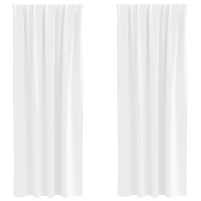 Blackout Curtains with Curtains Bright White Polyester