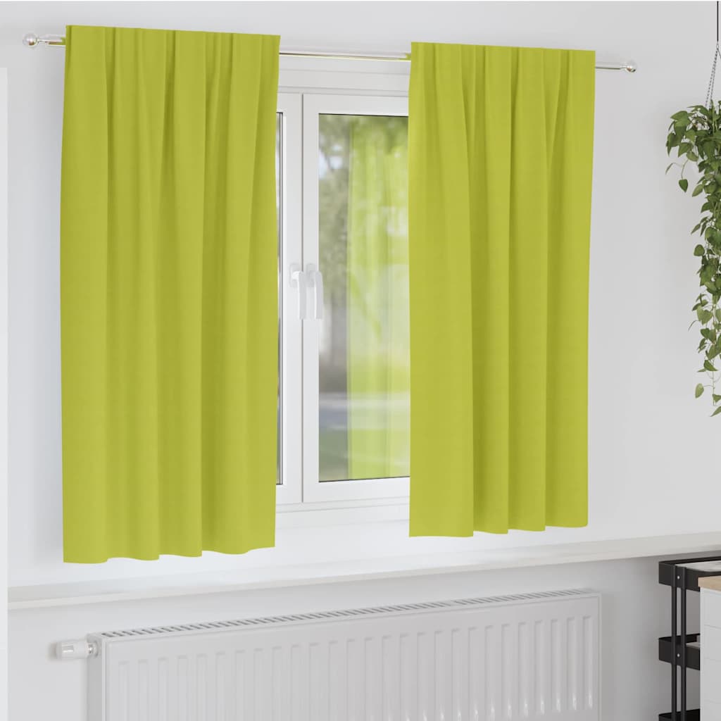 Blackout Curtains with Curtains Green Polyester
