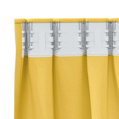 Blackout Curtains with Curtains Mustard Yellow Polyester