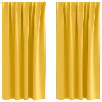 Blackout Curtains with Curtains Mustard Yellow Polyester