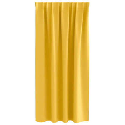 Blackout Curtains with Curtains Mustard Yellow Polyester