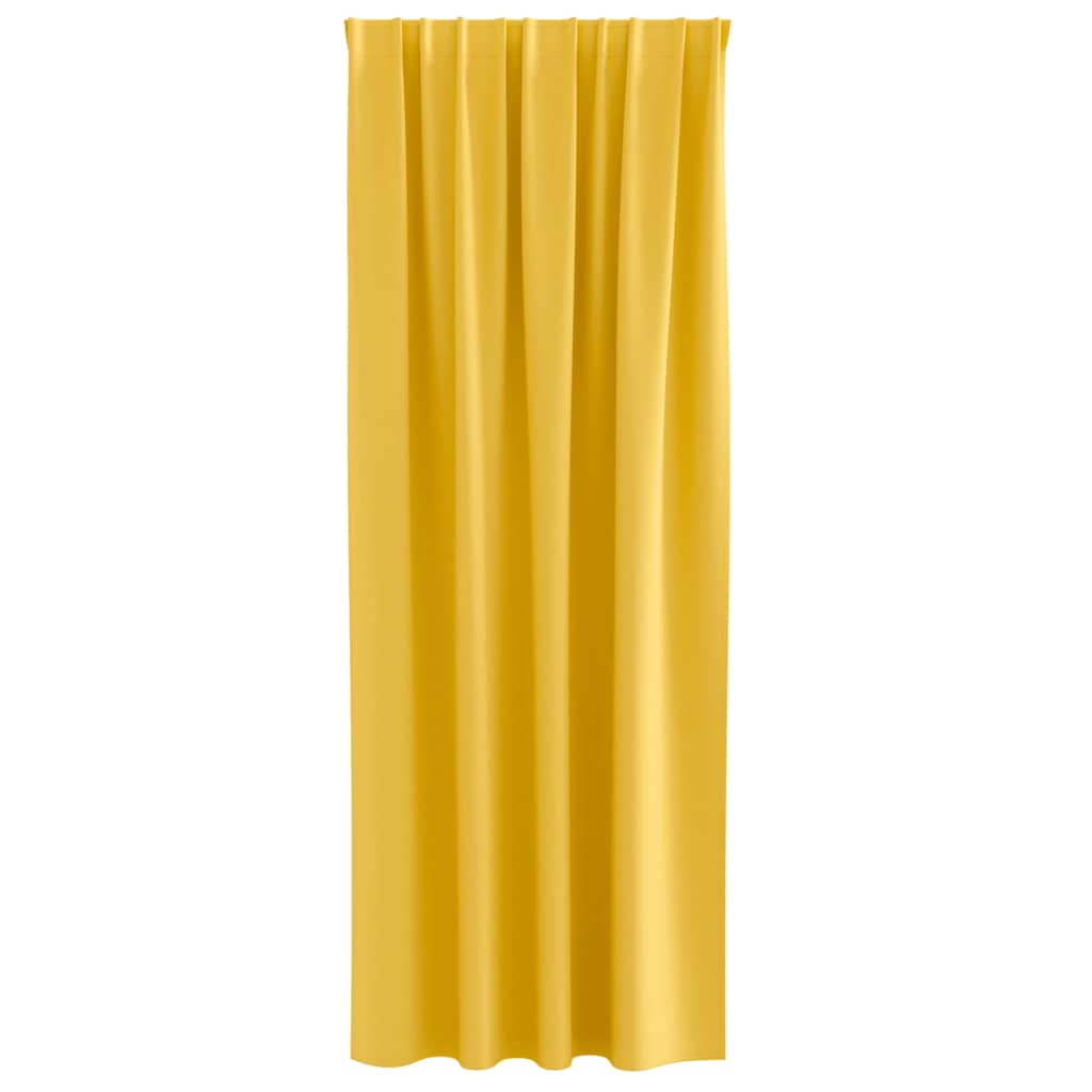 Blackout Curtains with Curtains Mustard Yellow Polyester
