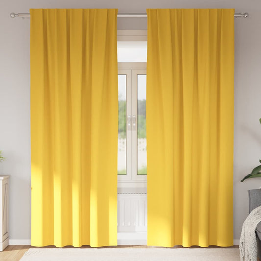 Blackout Curtains with Curtains Mustard Yellow Polyester
